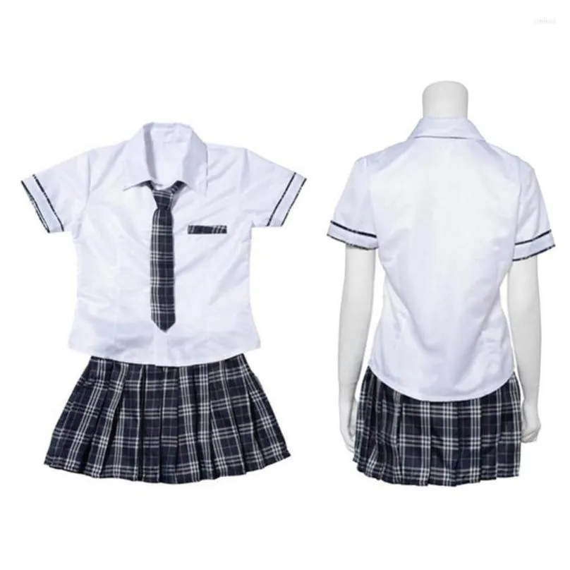 clothing sets women sexy cosplay student uniform dress suit set japanese sailor school girls costume skirt korean high