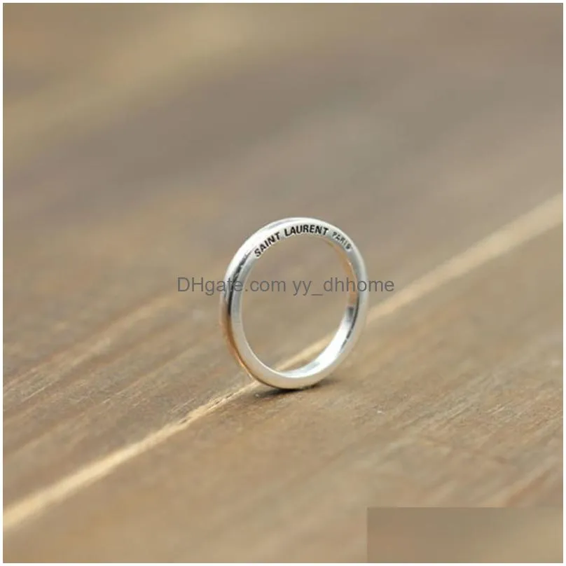 s925 sterling silver ring personalized classic fashion style simple smooth couple rings simple jewelry to send lover gift2646