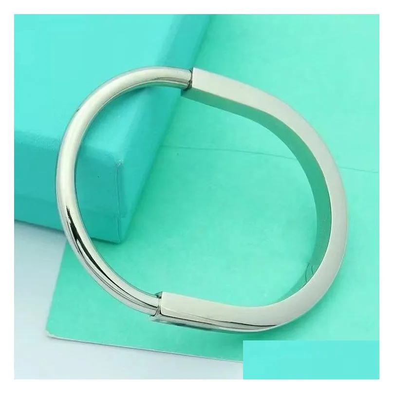 Luxury Designer Gold Horseshoe Bangle Women Stainless Steel Fashion Rose Gold Couple Bracelet Jewelry Wholesale