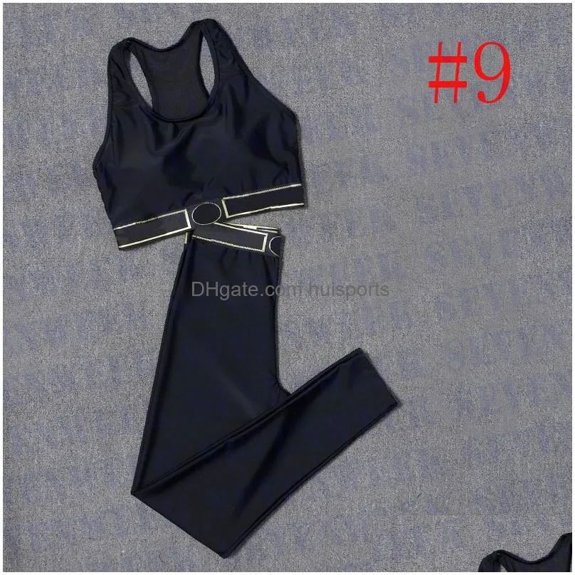 fashion womens tracksuits vest pant yoga sets letter print women two piece set sexy ladies fitness clothing sportswear suit