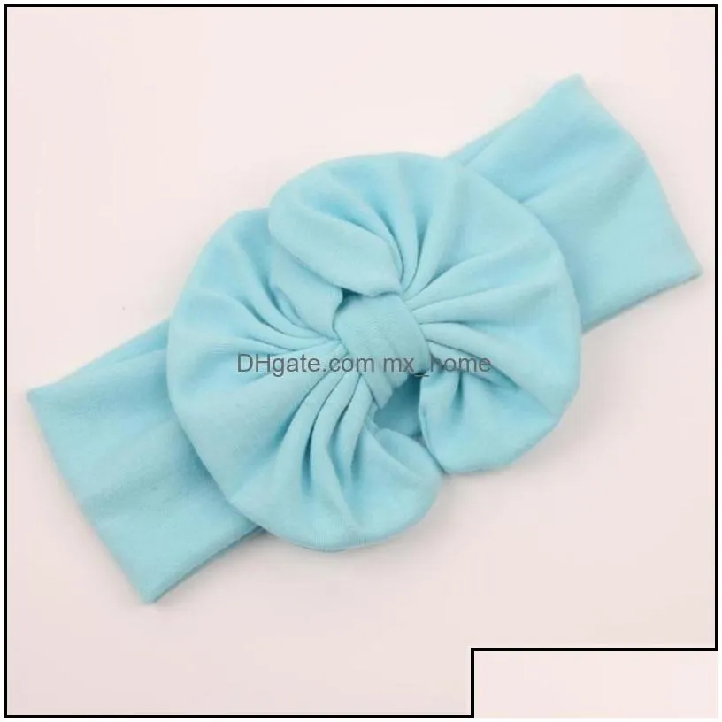 Hair Accessories Hair Accessories Kids Girls Big Bow Headwrap Band Baby Girl Cotton Headbands Infant Babies Fashion Hairbands Lovely C Dhsdz