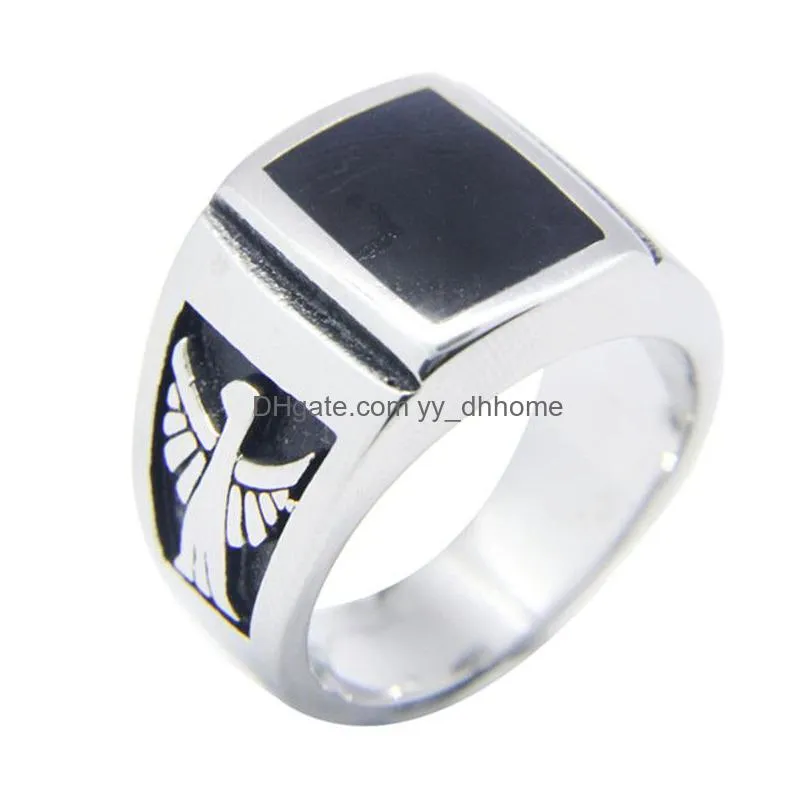 5pcs lot flying  biker ring 316l stainless steel fashion jewelry motorcycles cool ring208q