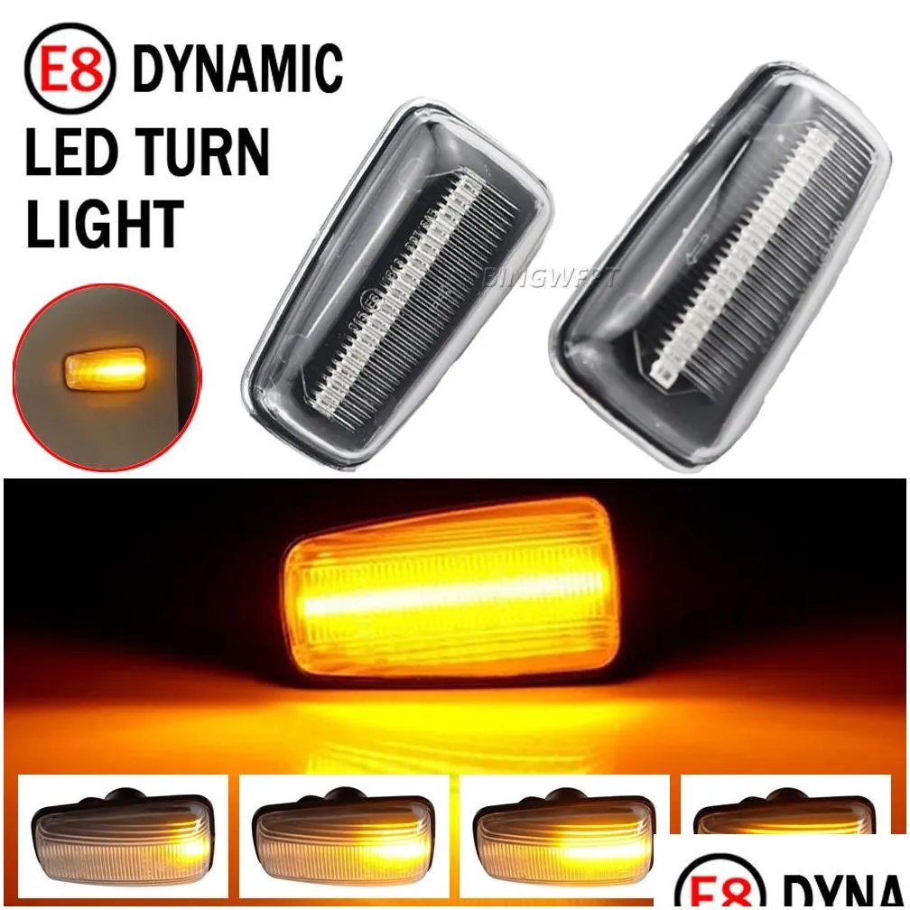 Dynamic Led Turn Signal Side Marker Light For Peugeot 306 106 406 806 Expert Partner For Citroen Berlingo Jumpy Saxo Xantia XM