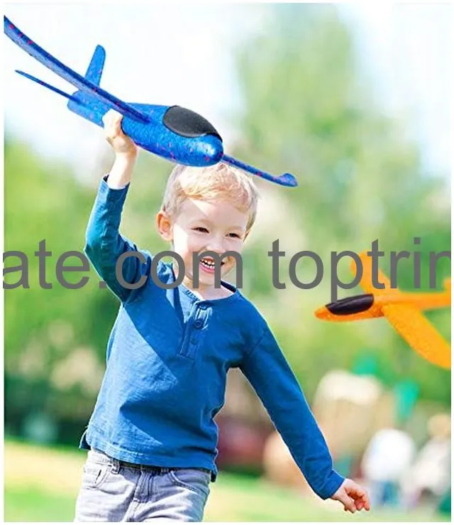 bootaa airplane toys 17.5 large throwing foam plane 2 flight mode glider flying toy for kids birthday gifts for 3 4 5 6 7 8 9 10 11 12 year old boys girls outdoor sport toys party favors