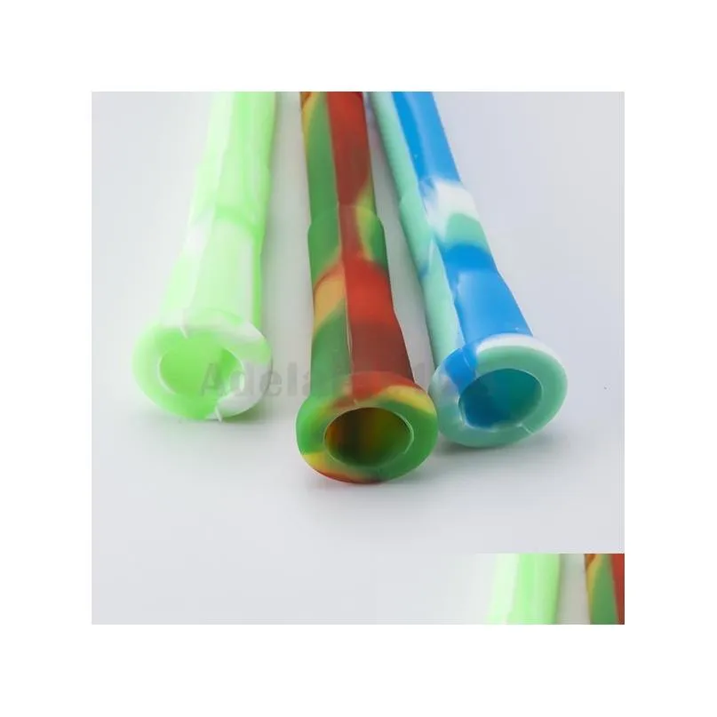 silicone downstem 14mm female 18mm male air cut 14f 18m smoking dropdown glass bongs glass water high quality dab rig 430