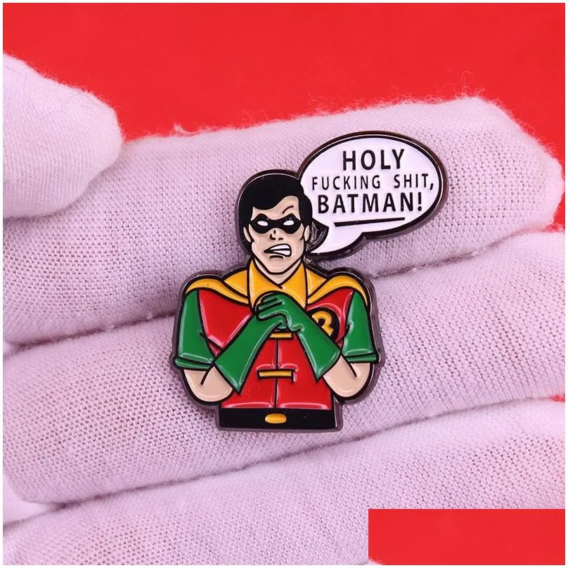 Robin cartoon brooch alloy enamel metal badge decoration pin collar pin anime accessories S1000