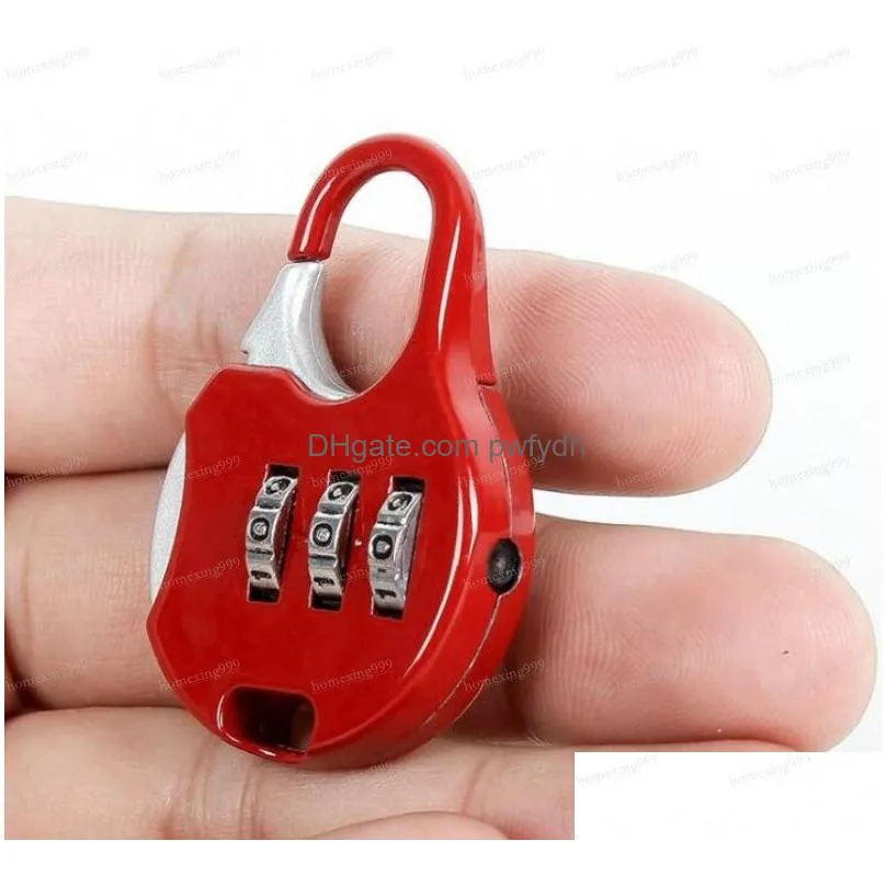 color mini padlock for backpack suitcase stationery password lock student children travel gym locker security metal cartoon