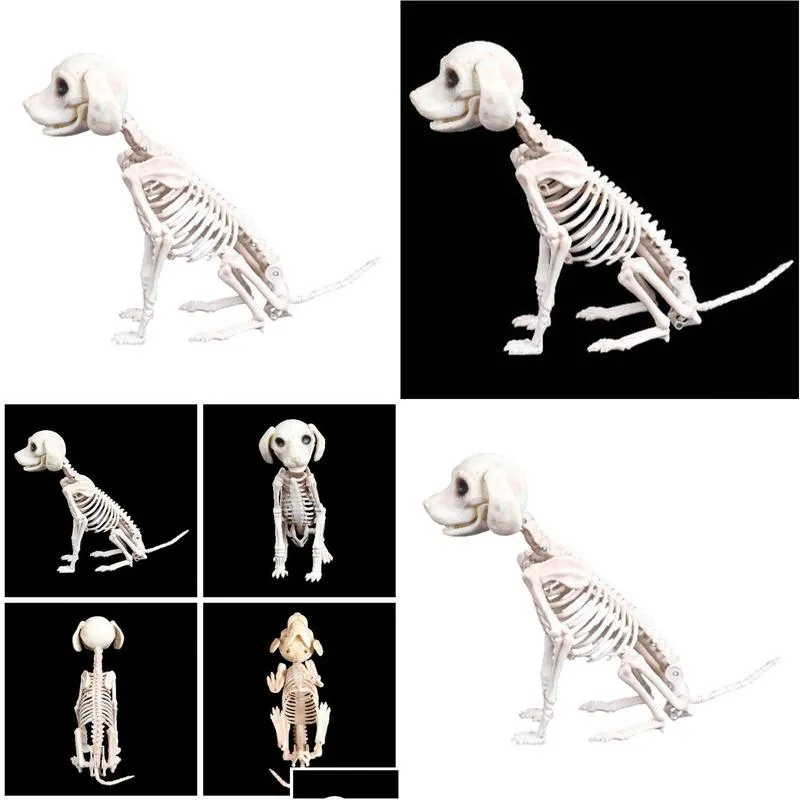 halloween skeleton dog prop animal bones party shop decoration horror skull props y201006