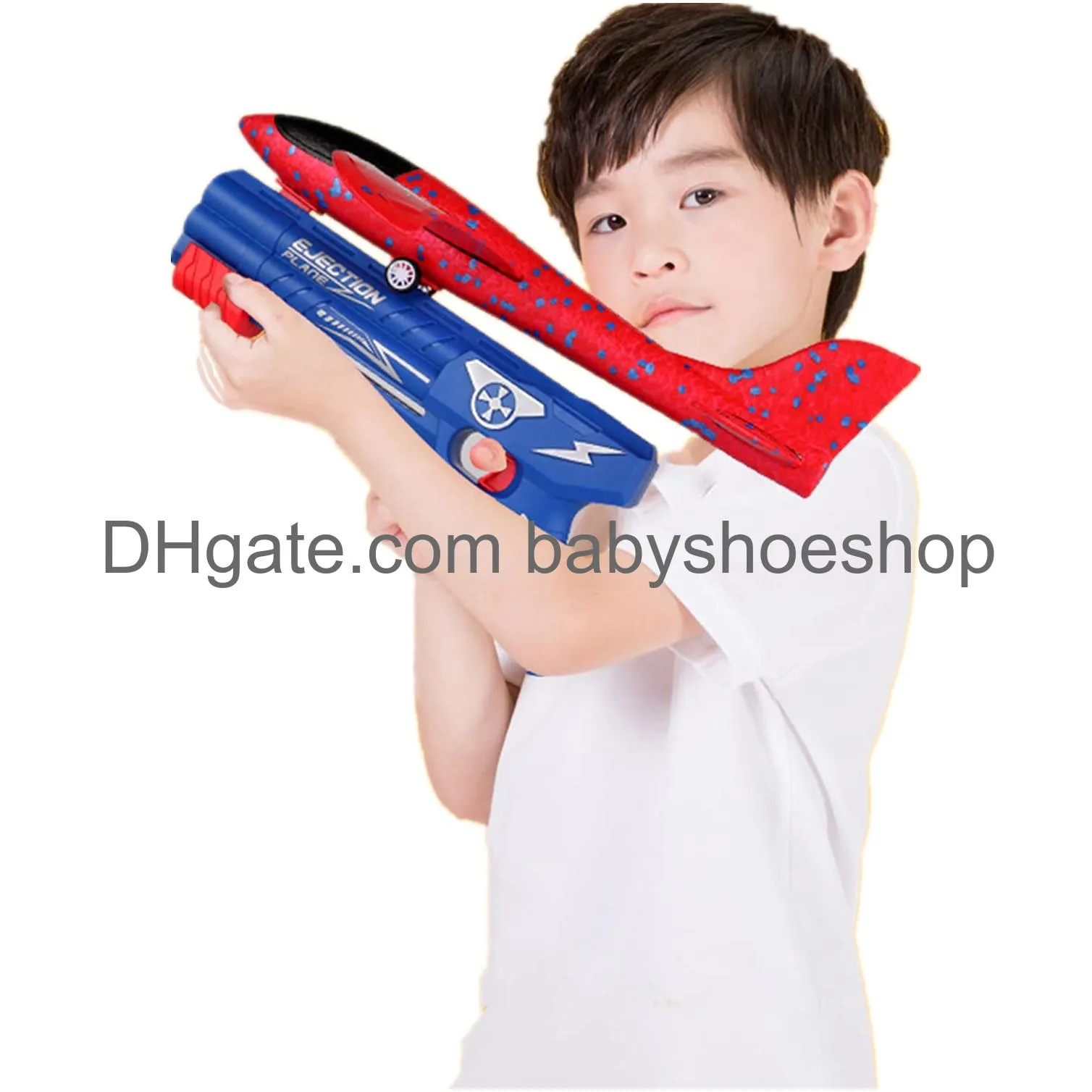florong airplane toy oneclick ejection model foam airplane with large throwing foam plane flying toy for kids