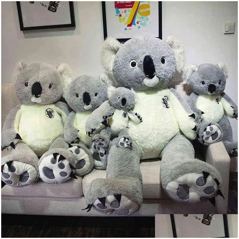 Plush Dolls 100-80Cm Big Nt Australia Koala Plush Toy Soft Stuffed Bear Doll Toys Kids Juguetes For Girls Birthday Gift 220119 Drop De Dheun