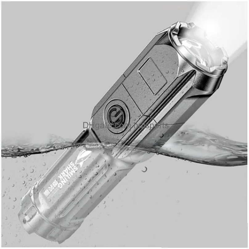 strong lights portable flashlight high-power usb rechargeable zoom highlight tactical flashlight outdoor lighting led flash light