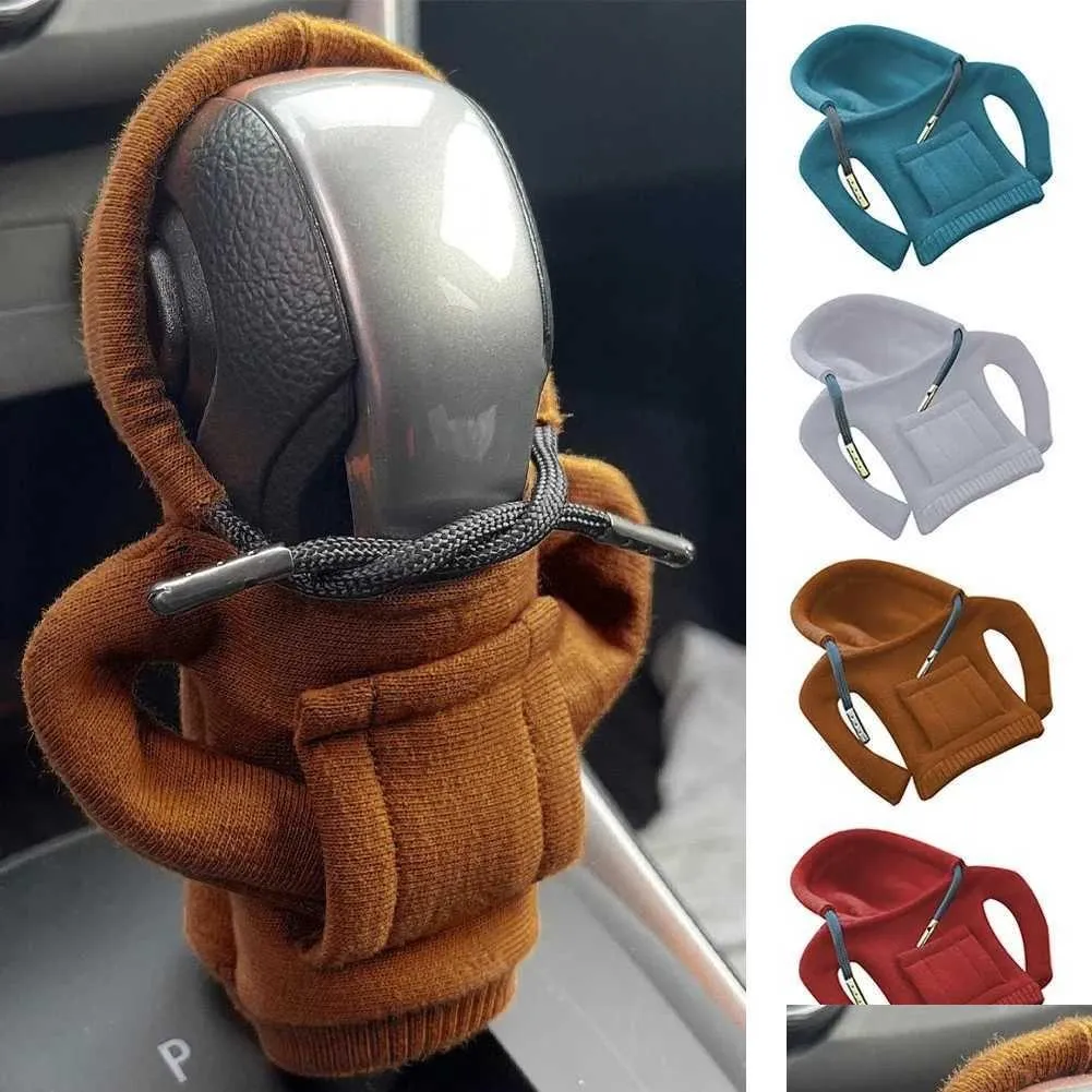 Fashion Hoodies Car Gear Shift Knob Cover Manual Handle Decor Hoodie Covers Automatic Interior Accessories