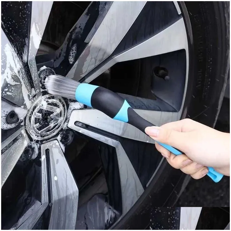 Universal Car Interior Detail Cleaning Brush 4 Styles Elbow Sweeping Tools Dashboard Air Outlet Wheel Rim Washing Brushes