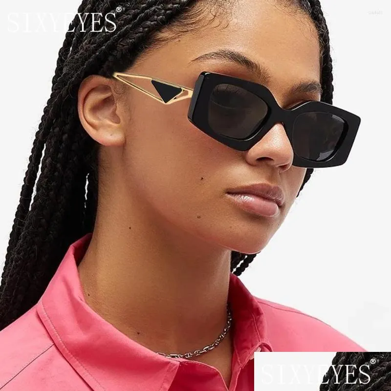sunglasses vintage square women designer metal cutout frame glasses ladies uv400 eyewear