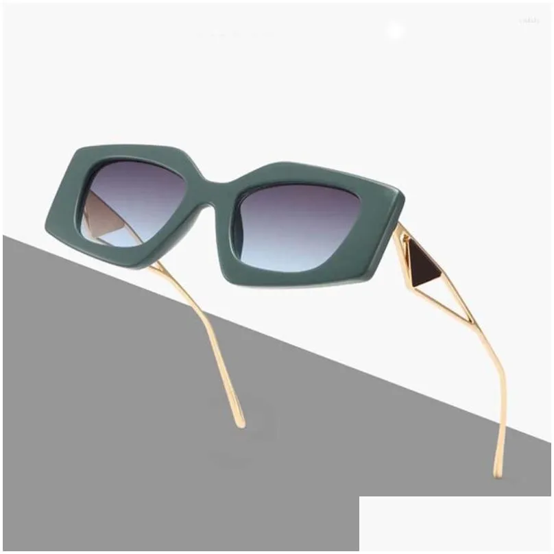 sunglasses vintage square women designer metal cutout frame glasses ladies uv400 eyewear