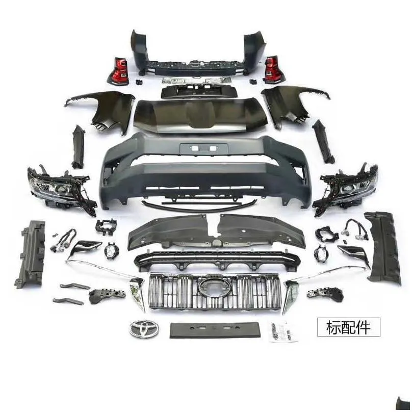Bodykits Fit for  Prado 10-17 19 Models with Big Front Rear Bars Old Bully New Black Samurai Cisang Auto Parts 2024