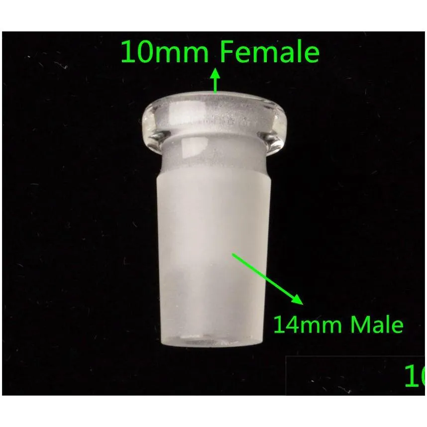 smoking glass adapter converter 10/14mm female to 14/18mm male reducer connector for water pipes quartz banger nail