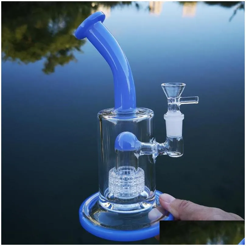 unique hookahs matrix birdcage perc heady glass bong dome percolators chamber oil dab rigs purple pink green water pipes 14mm joint with