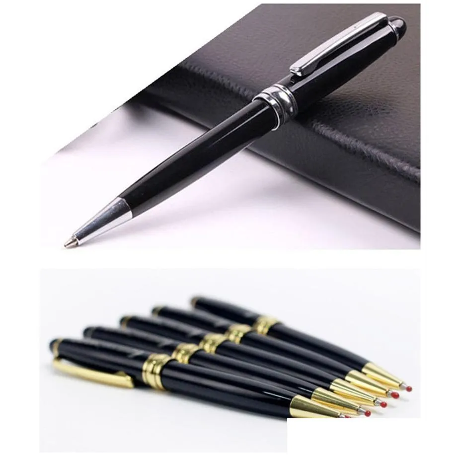 wholesale Luxury Black Resin Ballpoint pen High quality Writing Ball point pens Stationery School Office supplies