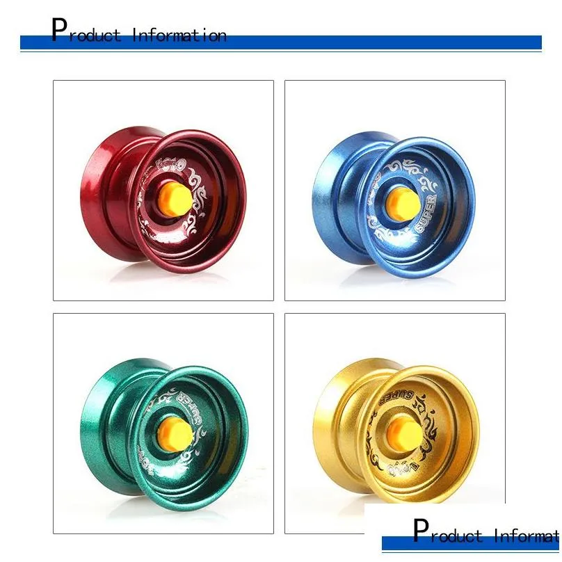 Yoyo Alloy Aluminum Yoyo Toys For Kids Beginners String Metal Balls Bearing Pro Tricks Novelty Gag Drop Delivery Toys Gifts Novelty Ga Dh5Hn