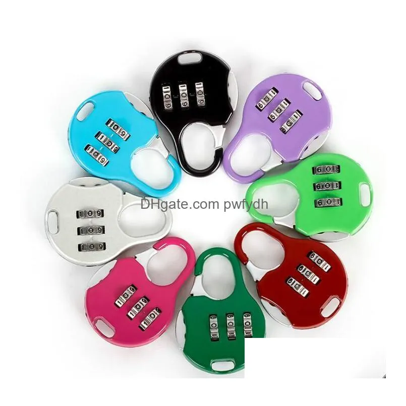 color mini padlock for backpack suitcase stationery password lock student children travel gym locker security metal cartoon