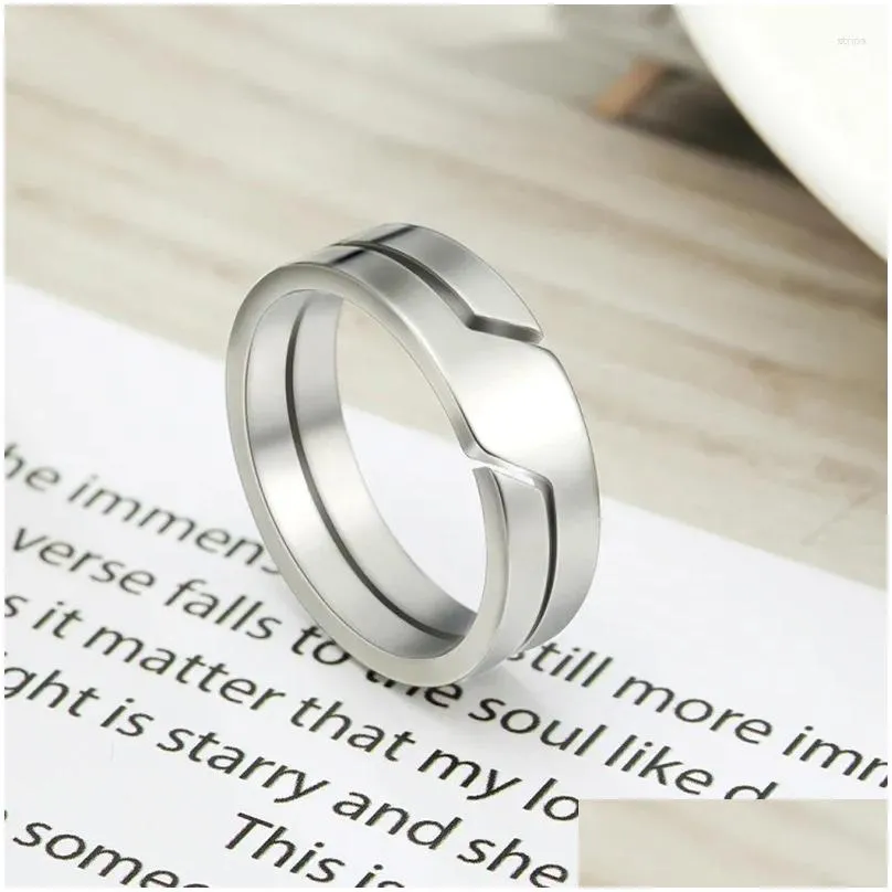 Cluster Rings 2023 Trendy Fashion Personality Temperament Line Ring Net Celebrity Selling Titanium Steel Style Accessory