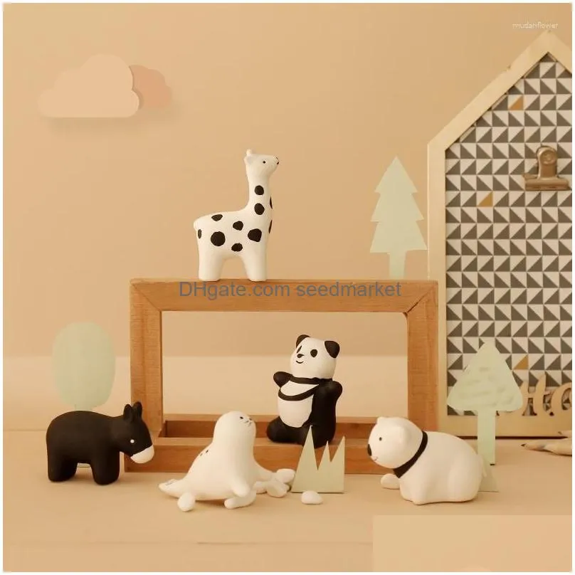 Candle Holders Creative Ceramics Healing Cute Small Animal Decorations Desktop Ornaments Home Lovely Drop Delivery Garden Decor Dhxdv