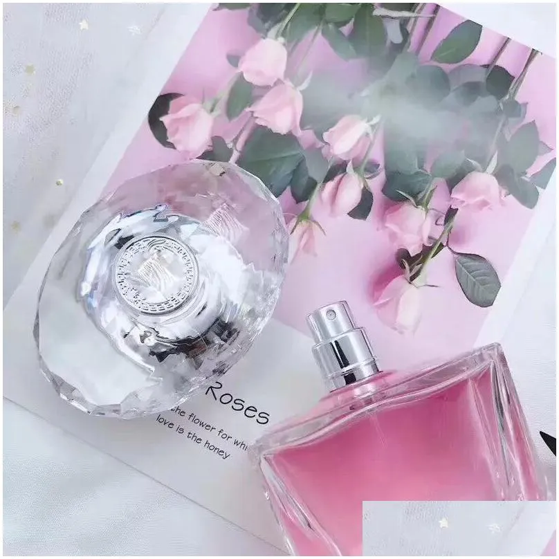 Woman Perfume Fragrance 90ml Eau De Toilette Long Lasting Good Smell EDT Lady Girl Pink Diamond Parfum Cologne Spray Fast Ship