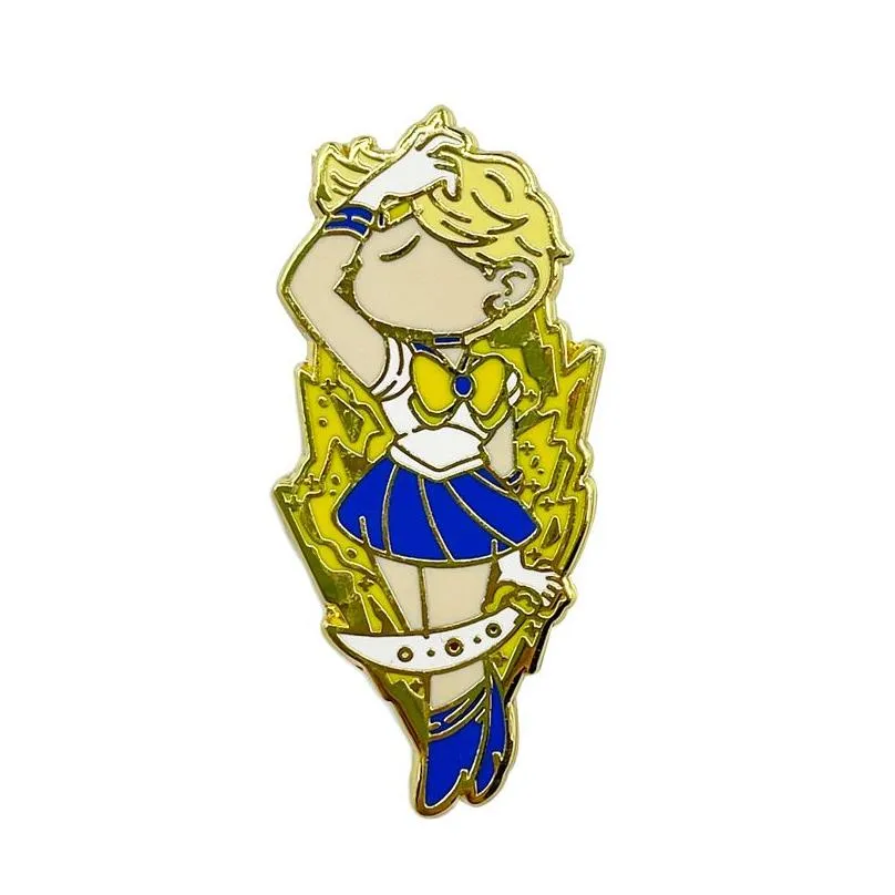 Sailor moon Brooch Pins Enamel Metal Badges Lapel Pin Brooches Jackets Jeans Fashion Jewelry Accessories 7 colors