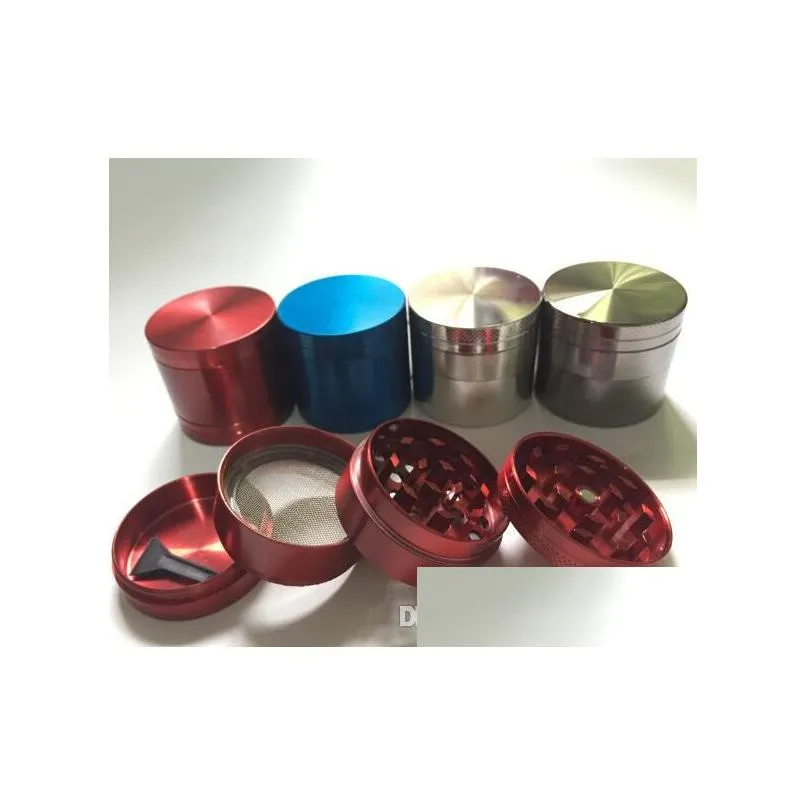 40mm 4 parts zinc herb metal grinders tobacco grinder mini hand muller crusher smoking herb grinder accessories tools