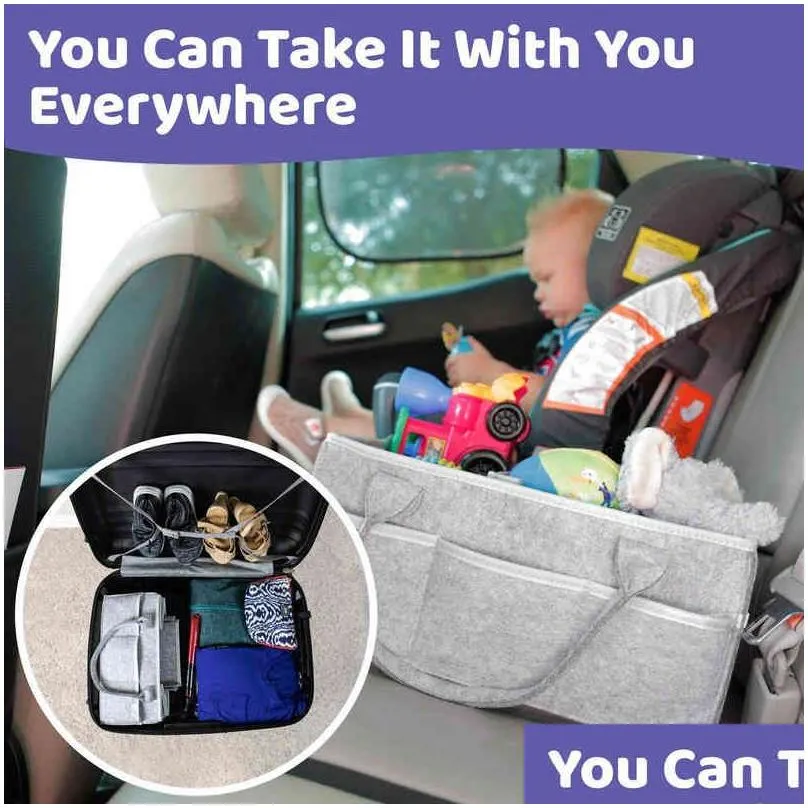 Diaper Bags Baby Diaper Organizer Portable Holder Bag For Changing Table Car Born Caddy Nappy Maternity Nursery Storage Bin 220125 Dro Dhndg