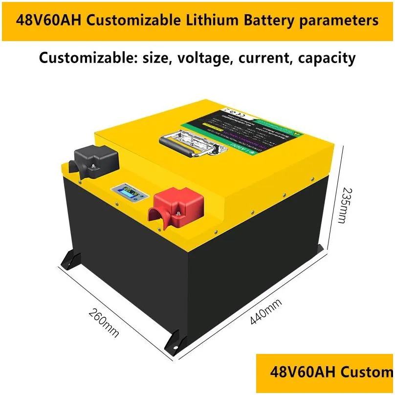 Promote the sales of 48V 60ah LiFePO4 battery pack and BMS lithium iron energy storage power golf cart battery RV Campervan off-road