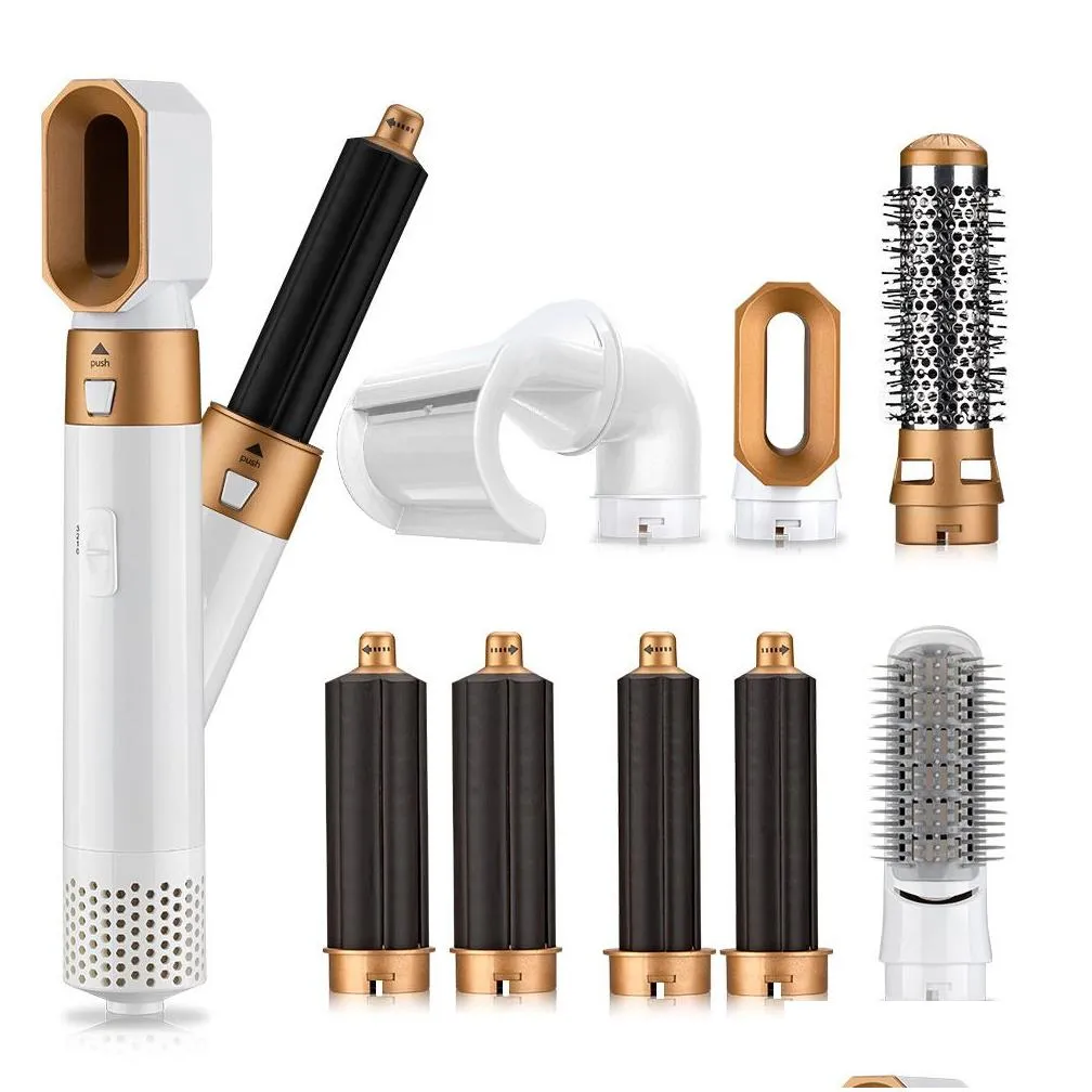 Hair dryer 8 in 1 curling iron blow dryer comb styling comb hair blow dryer straightening comb dual purpose
