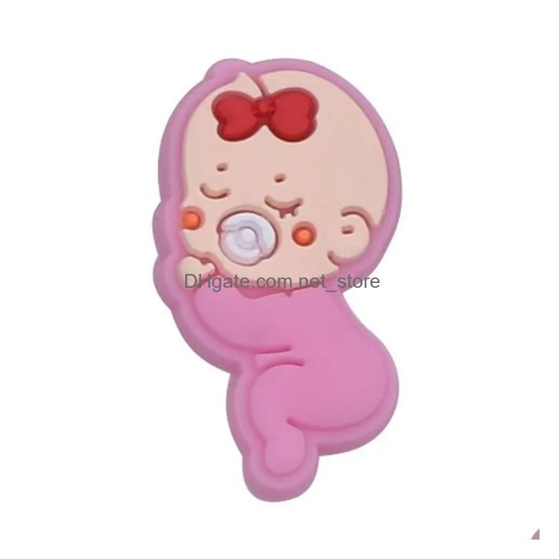 cartoon baby product clog charms beach shoe flower decoration accessories soft rubber shoecharms buckle