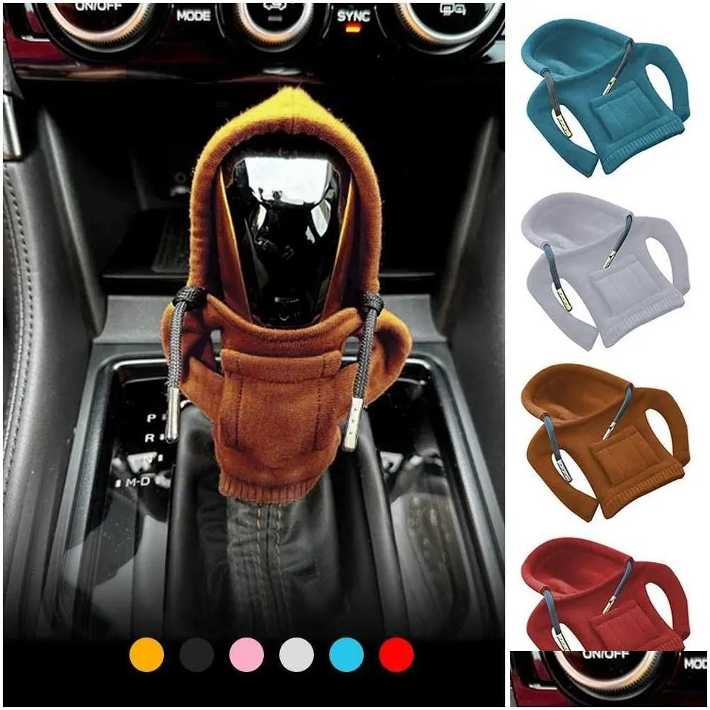 Fashion Hoodies Car Gear Shift Knob Cover Manual Handle Decor Hoodie Covers Automatic Interior Accessories