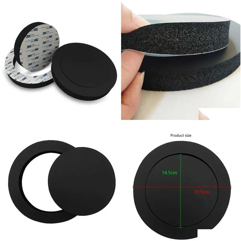 1Pcs 6.5 Inch Car Speaker Ring Bass Door Trim Sound Insulation Cotton Audio Speakers Self Adhesive