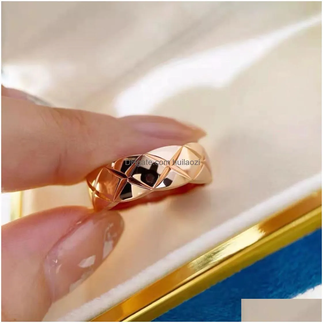 water chestnut overlapping mirror ring luxurys desingers female fashion ins trendy niche design index finger rings opening for mans and woman beach party good
