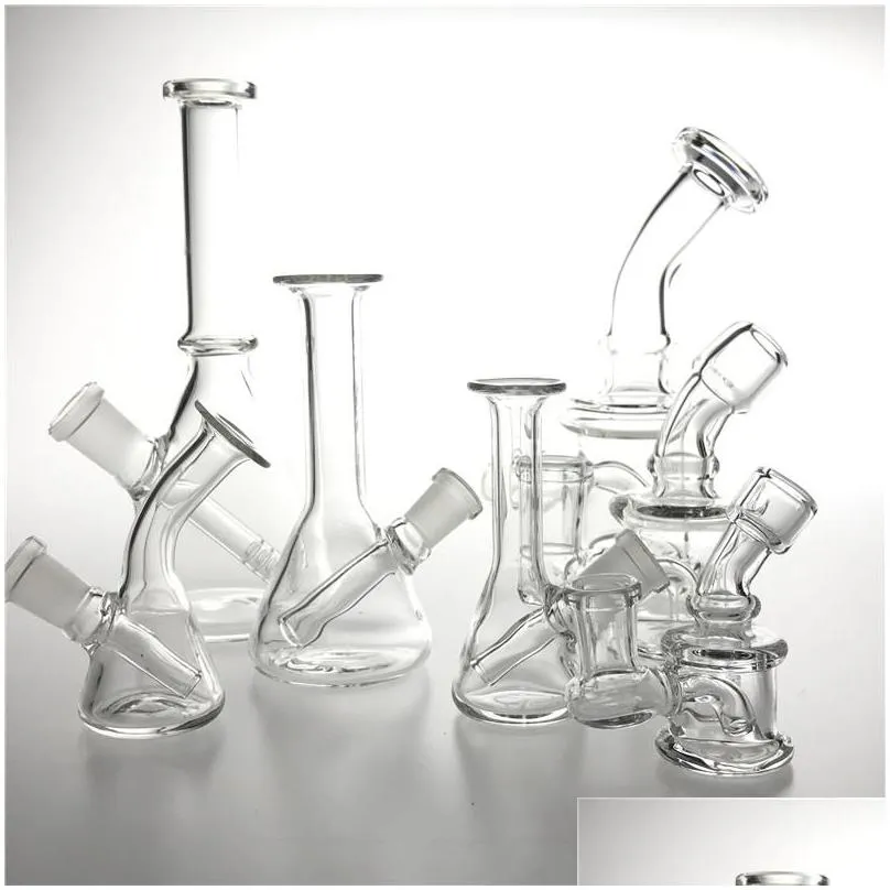 10mm 14mm female mini glass bong water pipes pyrex hookah oil rigs smoking bongs thick heady recycler rig for smoke