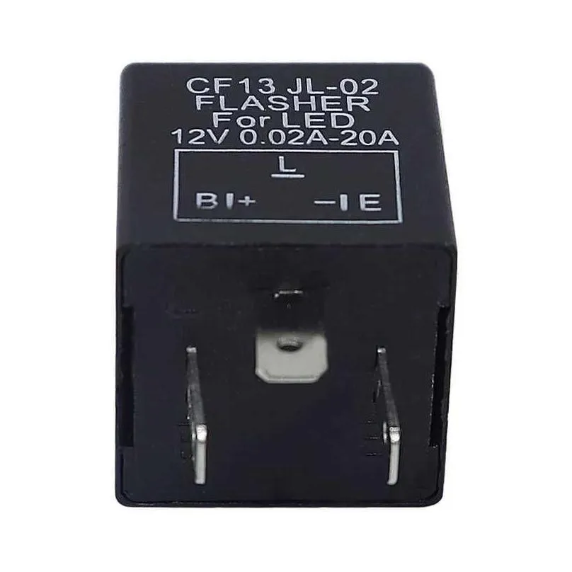 12V 3 Pin CF13 CF14 JL-02 Electronic Car Flasher Relay to Fix LED Light Turn Signal Hyper Flash Blinking