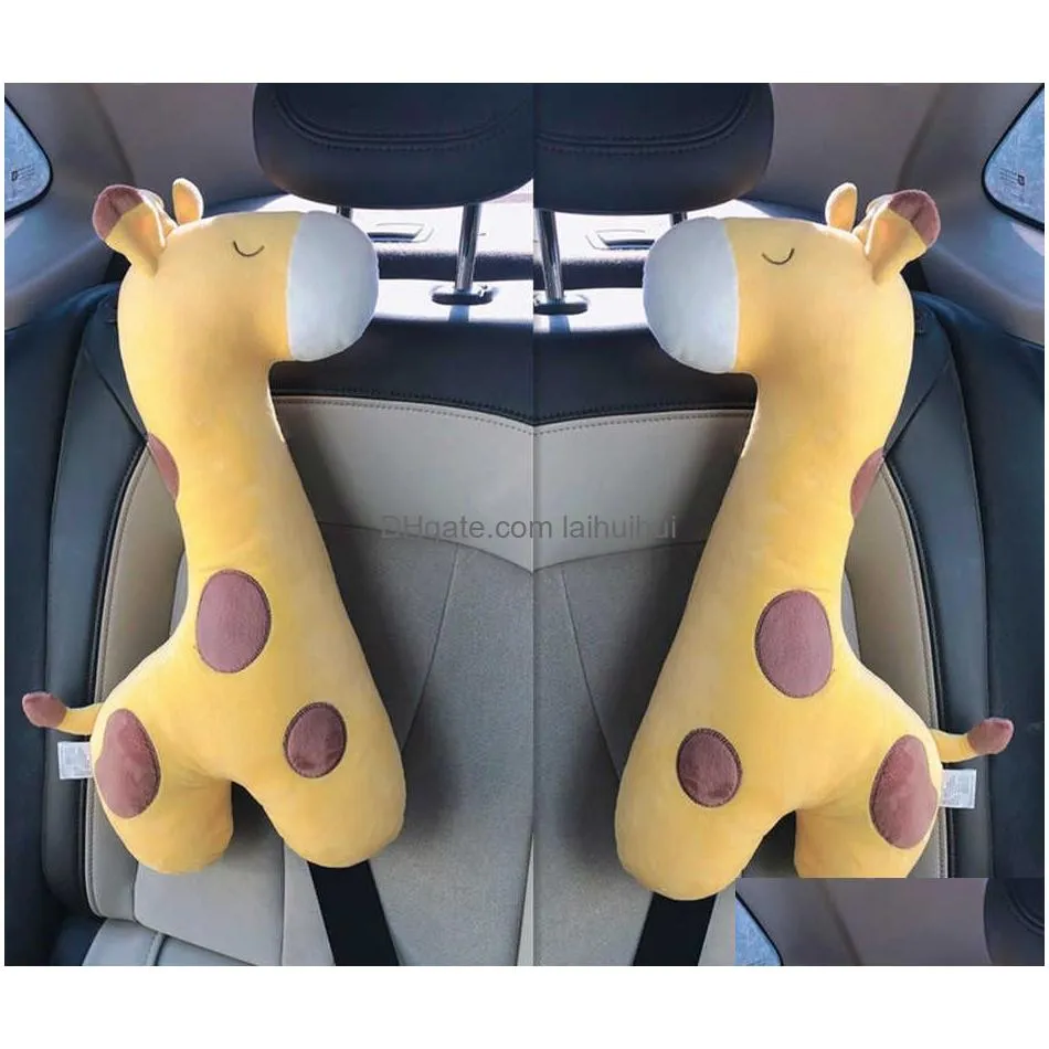 safety belts accessories 1 pc car giraffe seat belt pillow shoulder pads pillow neck cartoon throw pillow car seat belt shoulder pads seat belt cover