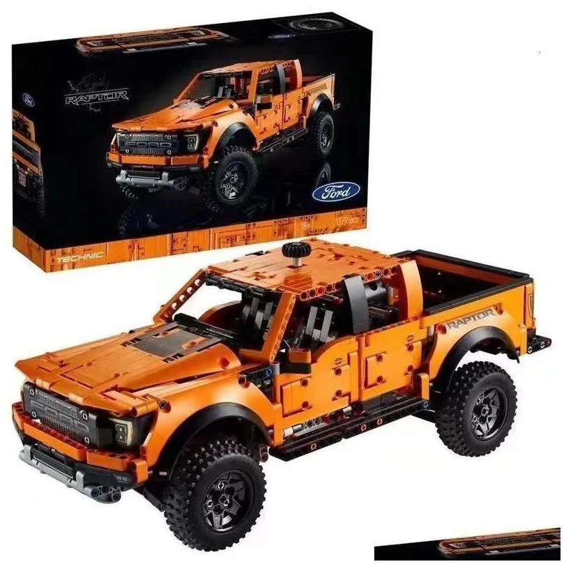 blocks 1379pcs ford raptors f150 pickup truck sports car 42126 technical building model vehicle bricks toy gifts for kids adult 230629