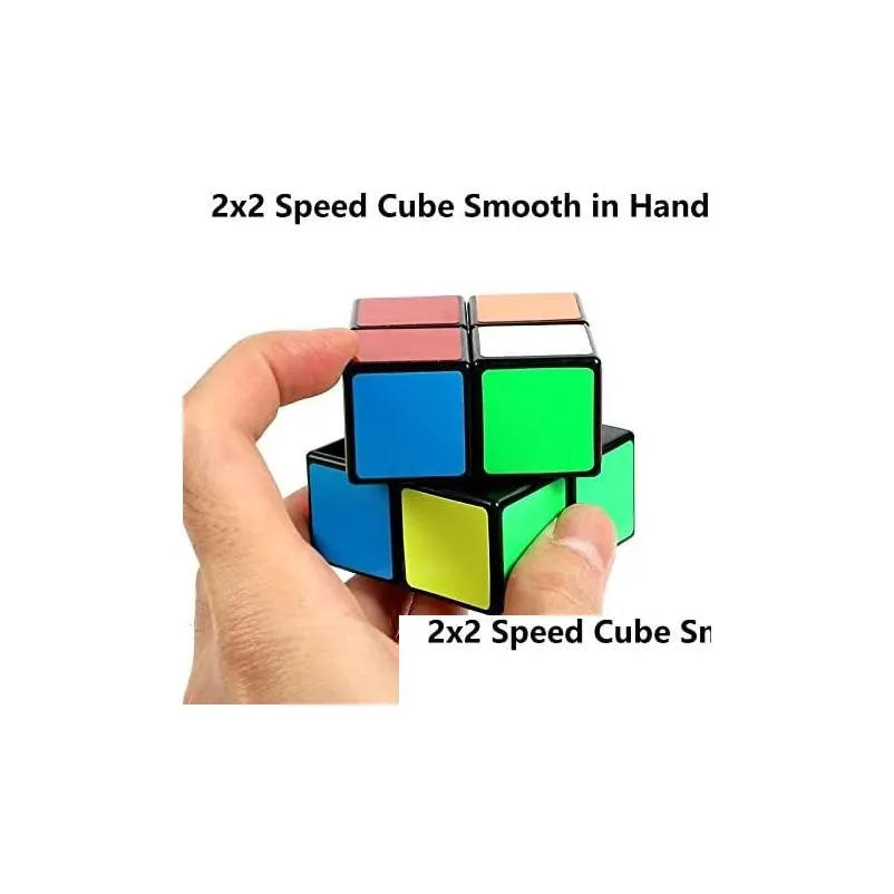 Magic Cubes Magic Cubes Toys 2X2 Speed Cube Black Base Toy Puzzle Intelligent Game Bright Drop Delivery Toys Gifts Puzzles Games Dh8M4
