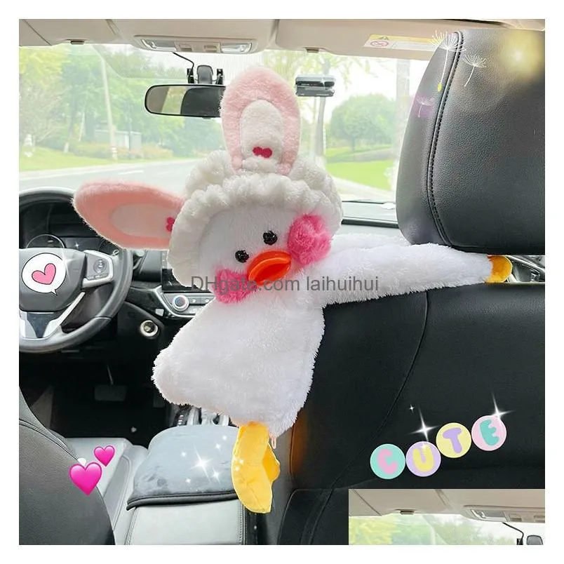 car tissue box pumping seat back hanging armrest creative toon cute net red interior supplies 220523