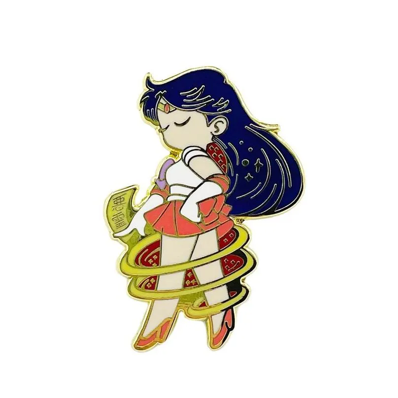 Sailor moon Brooch Pins Enamel Metal Badges Lapel Pin Brooches Jackets Jeans Fashion Jewelry Accessories 7 colors