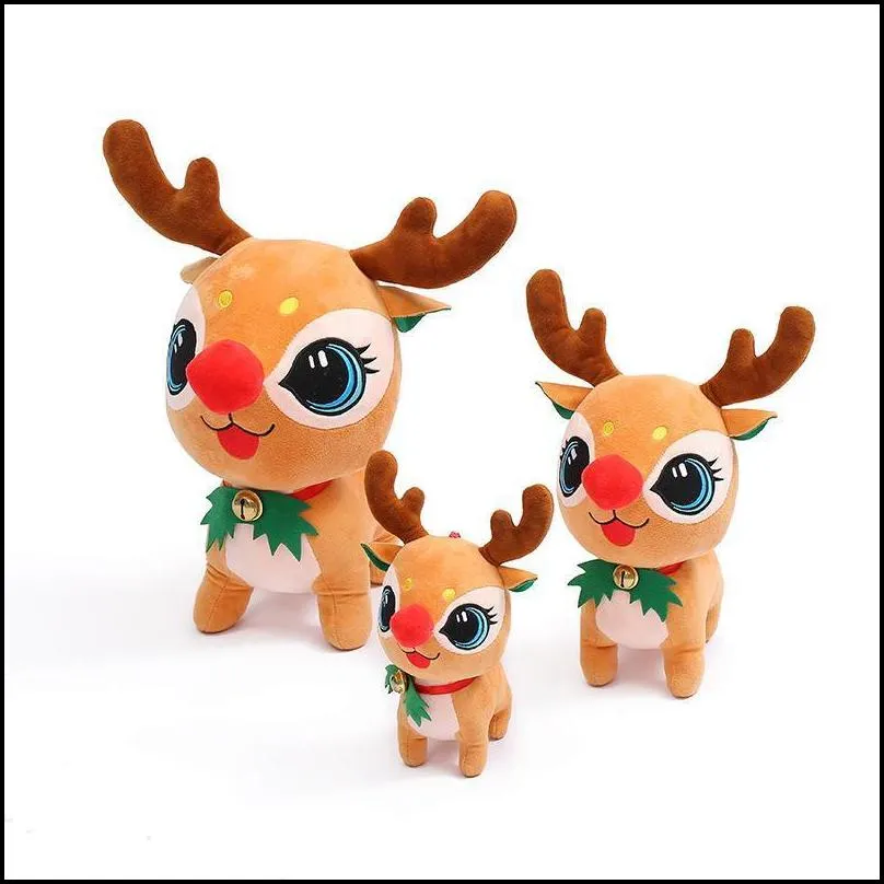 Stuffed & Plush Animals With Bells Plush Elk Toy Party Favor Christmas Snowman Santa Claus Doll Children Giving Gifts Cute Xmas Decora Dhesg