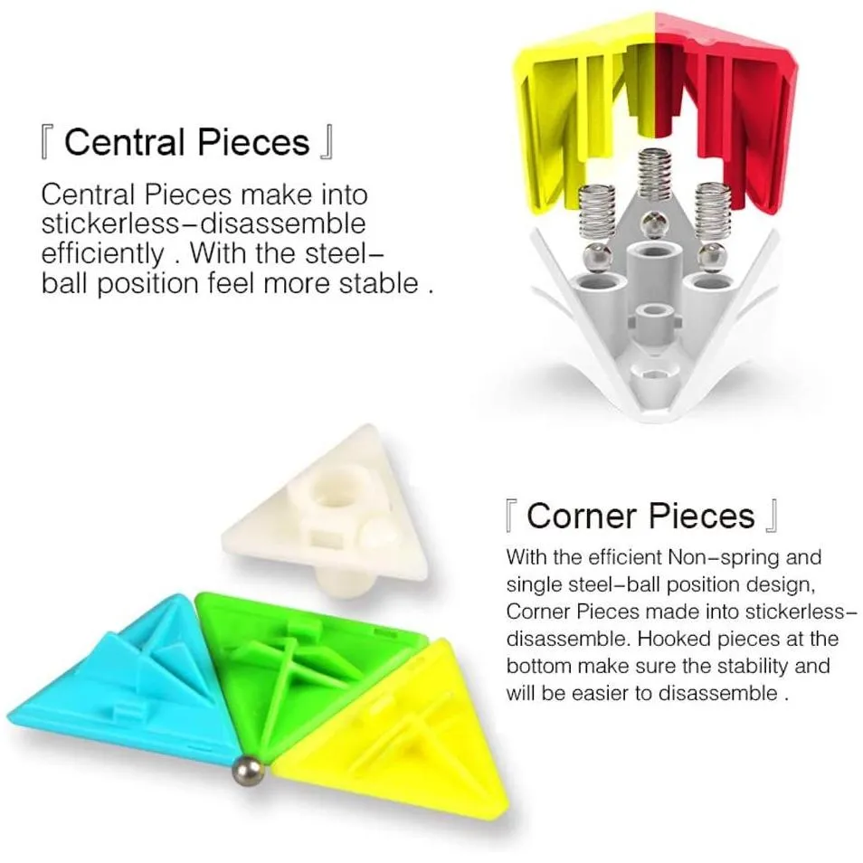 Magic Cubes Magic Cubes Toys Pyramid Speed Cube Stickerless 3X3X3 Triangle Puzzle Game Drop Delivery Toys Gifts Puzzles Games Dhuyv