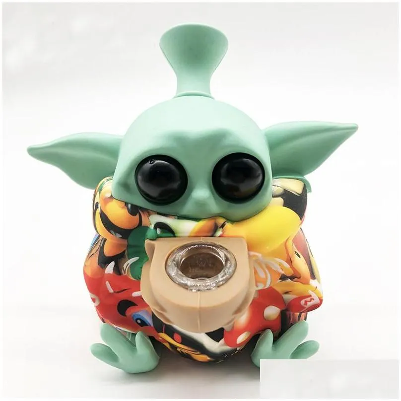 wholesale baby pipe cartoon smoking water bubbler pipes 4.7 unbreakable hand bongs smoke accessories dab rigs hookah oil rigs
