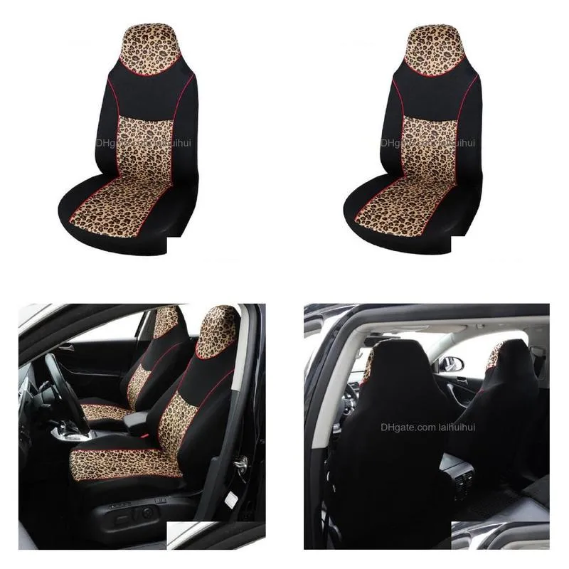 car seat cover universal fit front seat elastic simple use washable breathable fashion leopard design