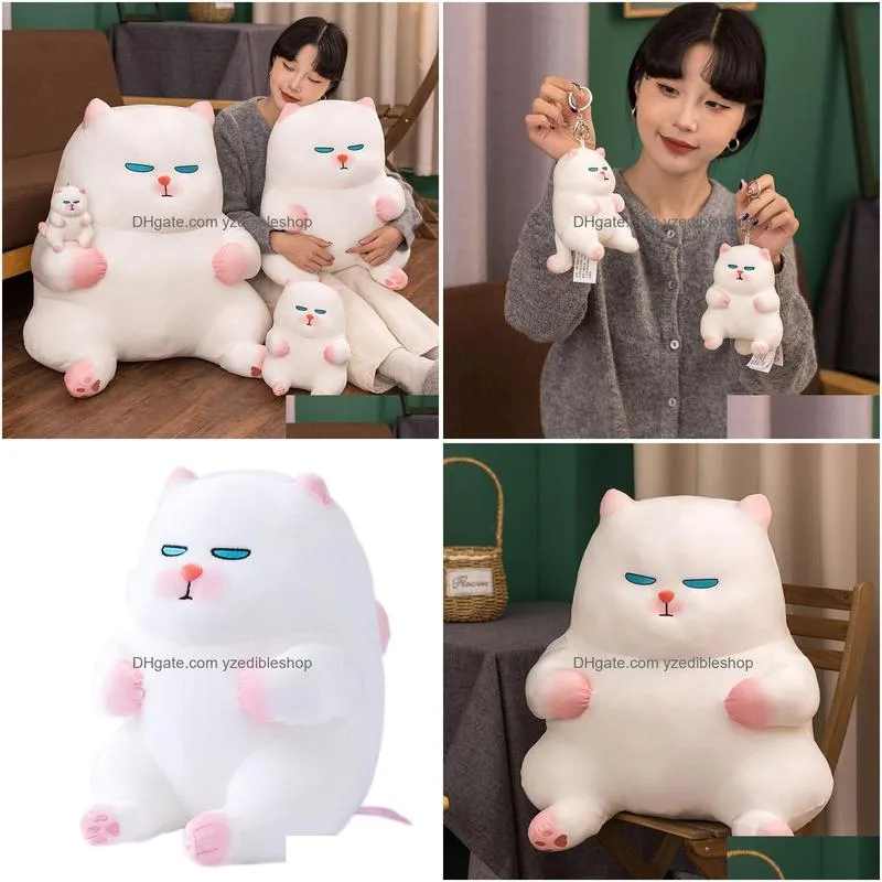 Other Home Decor Soft Down Cotton Cute Ugly Vivivat Sitting Cat Plush Toy Doll Slee Backrest Cushion Pillow Drop Delivery Garden Dhwwh