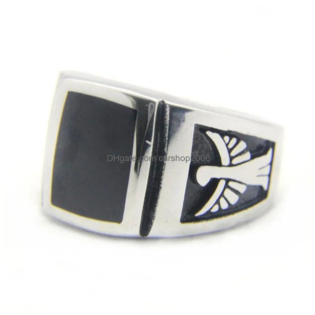 5pcs lot flying  biker ring 316l stainless steel fashion jewelry motorcycles cool ring208q